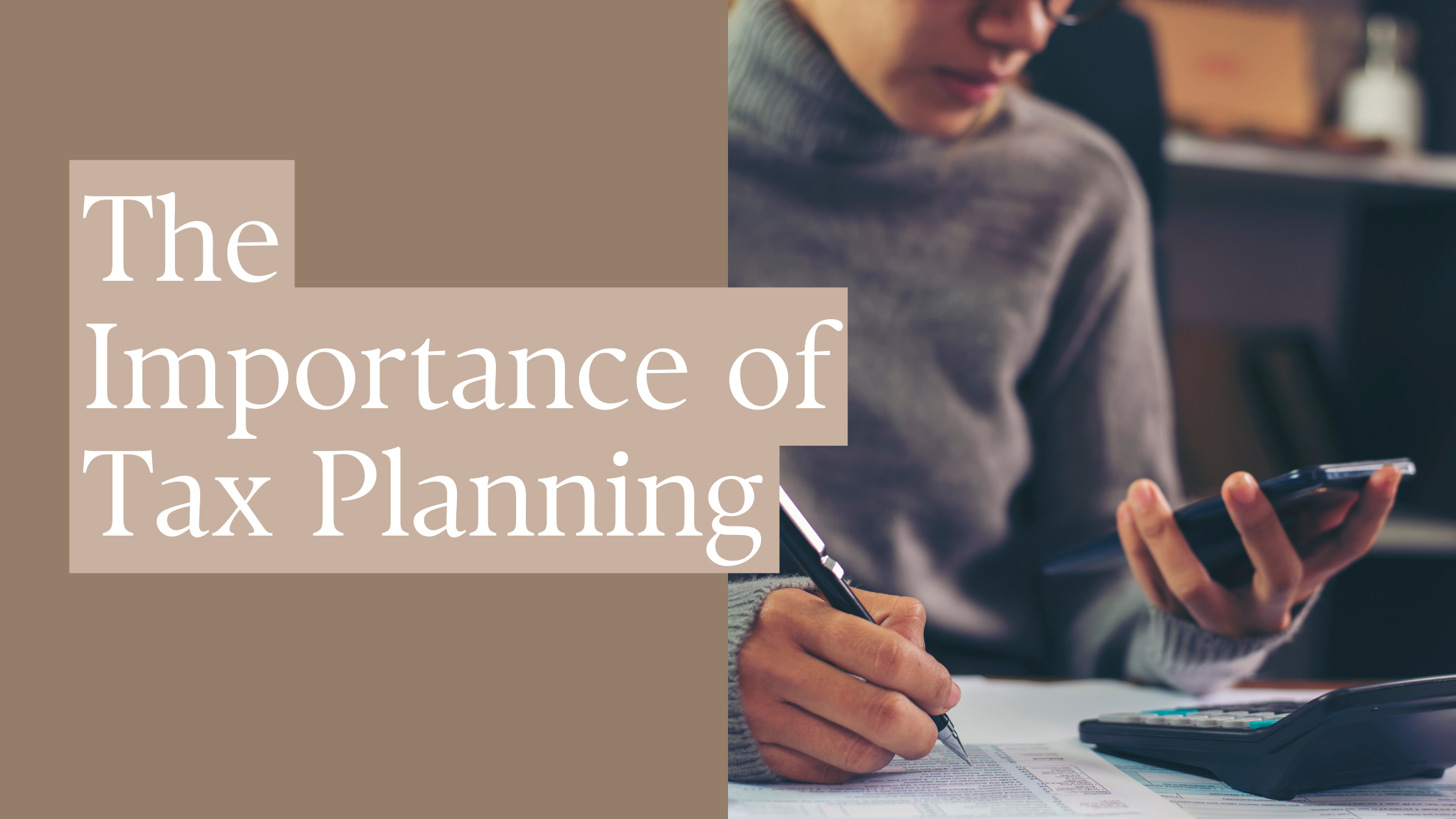 The importance of tax planning
